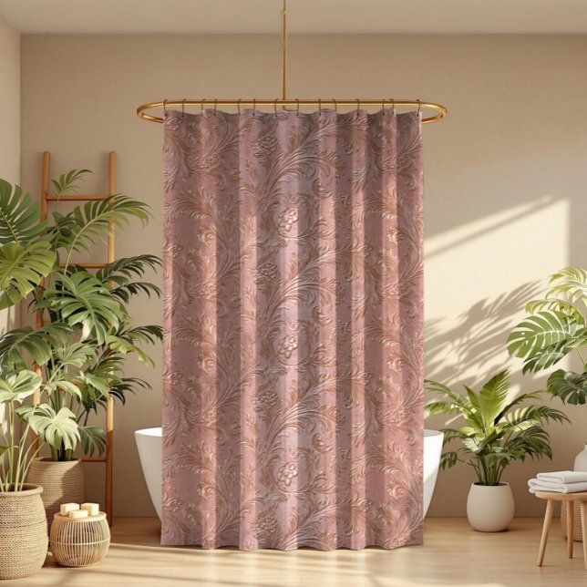 Rideaux De Douche Motif floral rose gold (Créateur téléchargé)