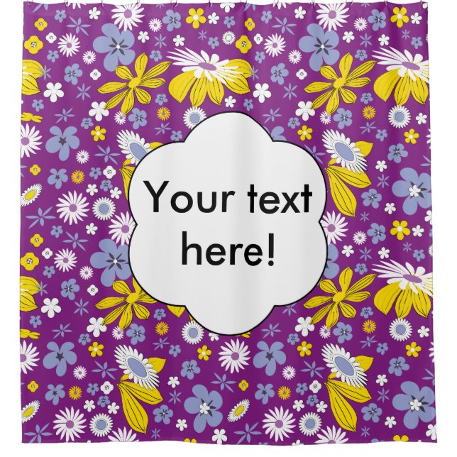 Rideaux De Douche Motif floral sans couture (Devant)