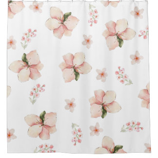 Rideaux De Douche Motif floral sans couture à l'aquarelle douce