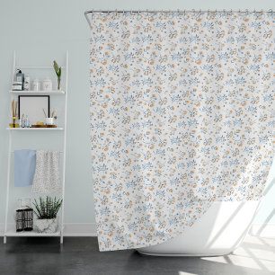 Rideaux De Douche Motif floral simple blanc