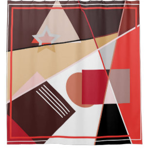 Rideaux De Douche motif géométrique Abstrait, foulard à soie desi