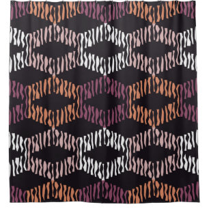 Rideaux De Douche Motif géométrique abstrait sans couture. Bandes. M