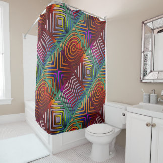Rideaux De Douche Motif géométrique Afrocentré