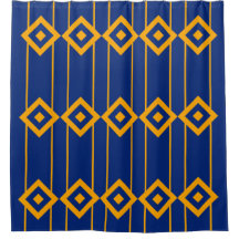 Motif géométrique bleu et jaune élégant