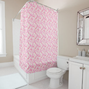 Rideaux De Douche Motif géométrique couleur rose abstrait 
