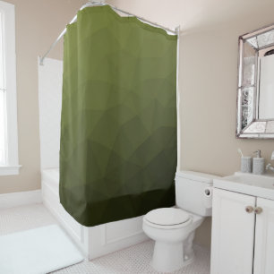 Rideaux De Douche Motif géométrique du maillage vert de l'Armée