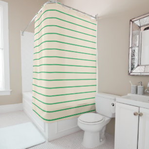 Rideaux De Douche Motif géométrique Grandes vertes et ivoire de chau
