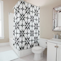 Motif géométrique moderne symétrique noir blanc