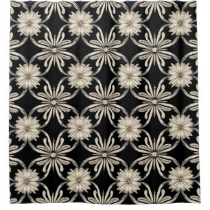 Rideaux De Douche Motif géométrique noir et blanc