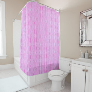 Rideaux De Douche Motif géométrique rose Lilac et Magenta Diamond