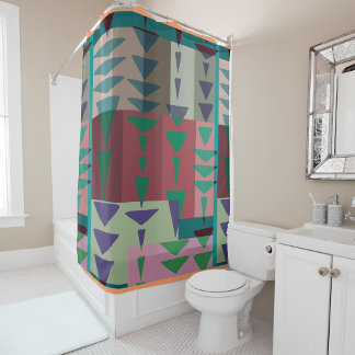 Rideaux De Douche Motif graphique géométrique tendance moderne
