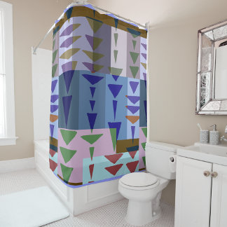 Rideaux De Douche Motif graphique géométrique tendance moderne