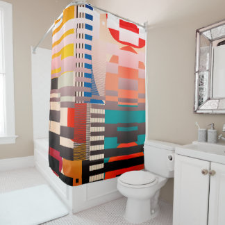 Rideaux De Douche Motif graphique géométrique tendance moderne