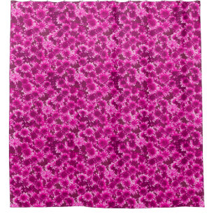 Rideaux De Douche Motif graphique moderne de dahlia, pourpre