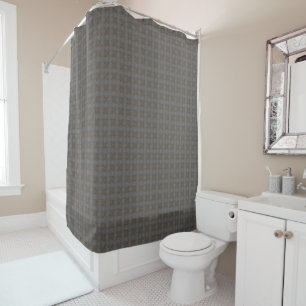 Rideaux De Douche Motif gris et Brown en carreaux minuscules