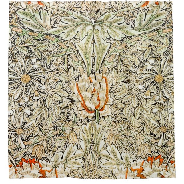 Rideaux De Douche Motif Honeysuckle (1876) Par William Morris (Devant)