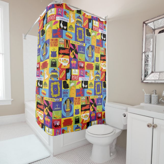 Rideaux De Douche Motif icônique FRIENDS™ (En situation)