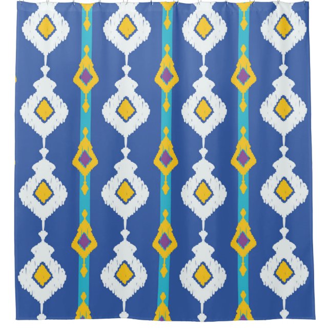 Rideaux De Douche Motif Ikat sans soudure  (Devant)
