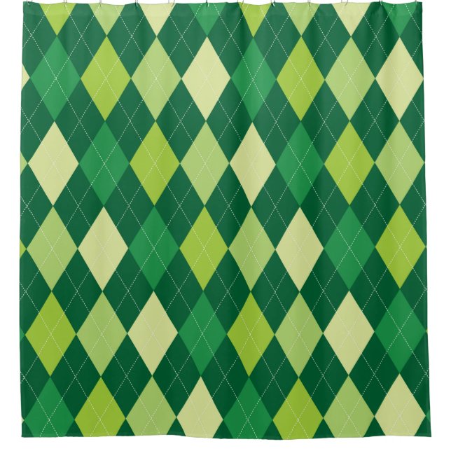Rideaux De Douche Motif Jacquard vert (Devant)