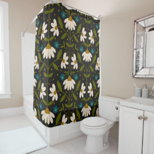 Rideaux De Douche Motif jolie marguerite blanche