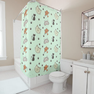 Rideaux De Douche Motif Kitty Cat