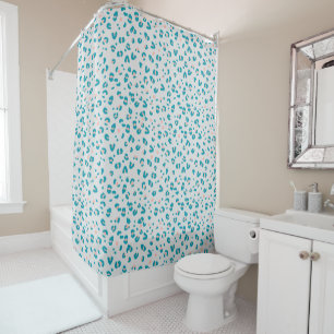 Rideaux De Douche Motif léopard bleu