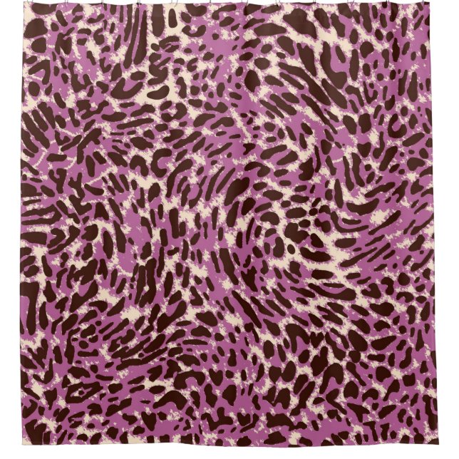 Rideaux De Douche Motif léopard, Empreinte de léopard, Poster de ani (Devant)