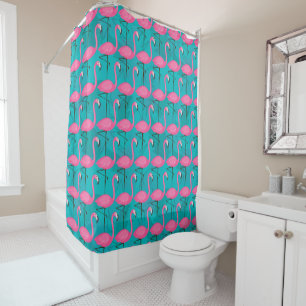 Rideaux De Douche Motif lumineux de Flamant rose