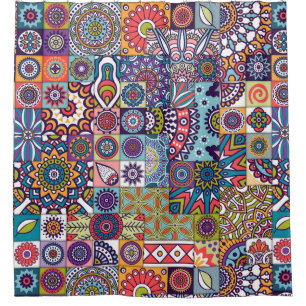 Rideaux De Douche Motif Mandala