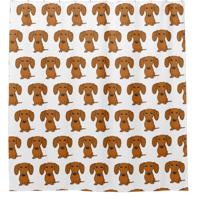 Rideaux De Douche Motif mignon Dachshunds | Amoureux des chiens Wien (Devant)