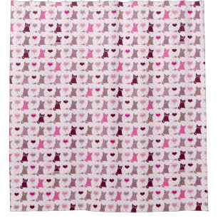 Rideaux De Douche Motif mignon de filles de chaton