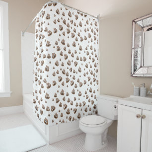 Rideaux De Douche Motif mignon d'Emoji de dunette