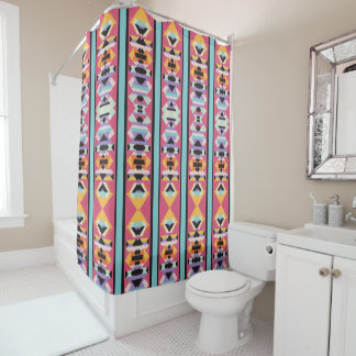 Rideaux De Douche Motif mix Colorful Abstrait Stripes