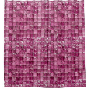 Rideaux De Douche Motif mosaïque rose