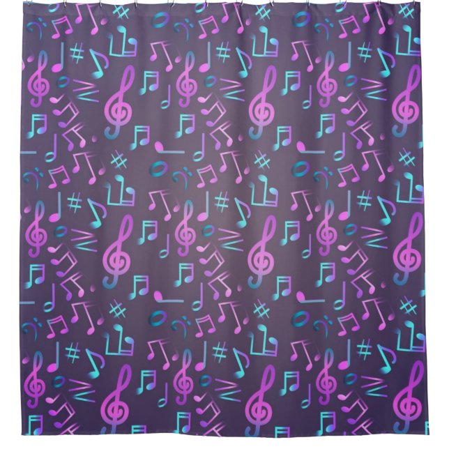 Rideaux De Douche Motif musical (Devant)