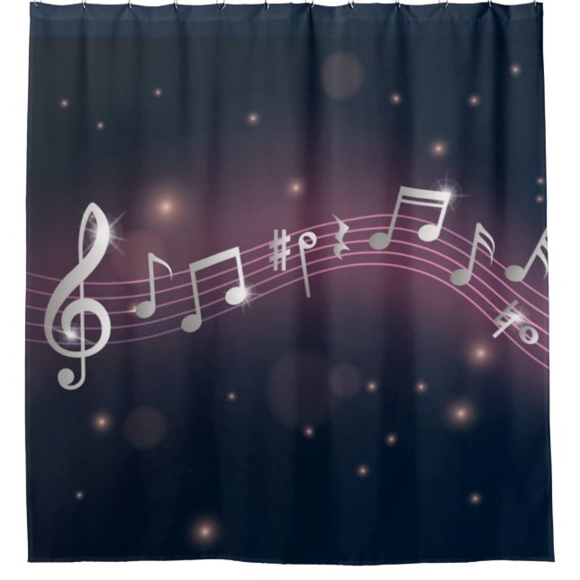 Rideaux De Douche Motif musical (Devant)