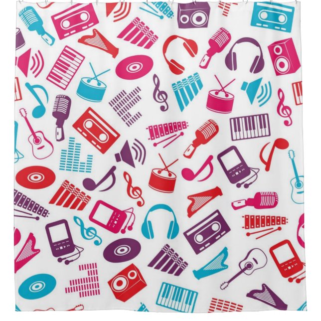 Rideaux De Douche Motif musical (Devant)