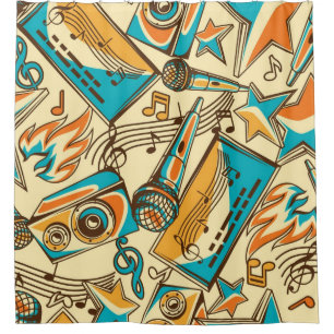 Rideaux De Douche Motif musical