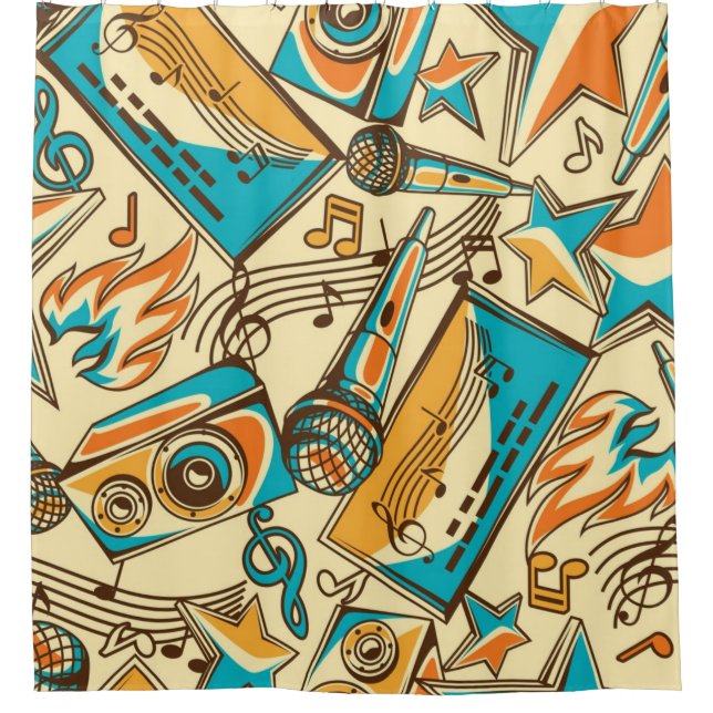 Rideaux De Douche Motif musical (Devant)