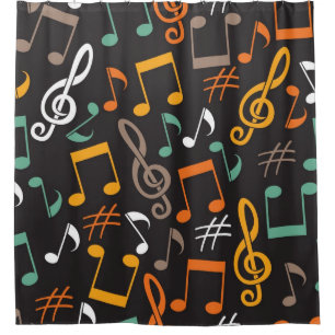 Rideaux De Douche Motif musical