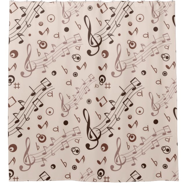 Rideaux De Douche Motif musical (Devant)
