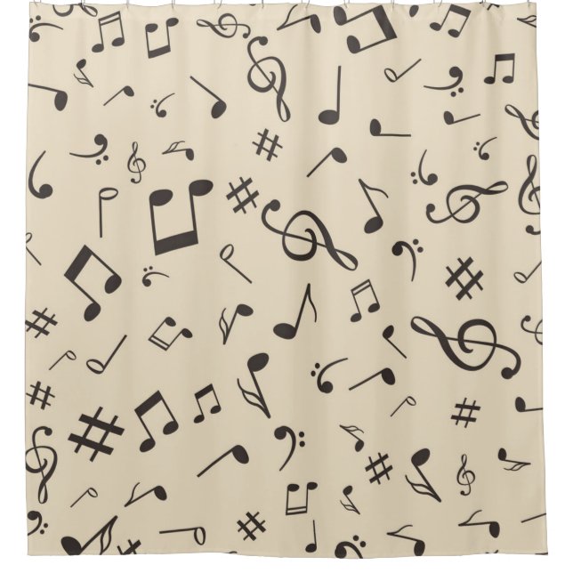 Rideaux De Douche Motif musical (Devant)