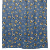 motif nautique bleu