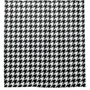Rideaux De Douche Motif noir blanc de Houndstooth
