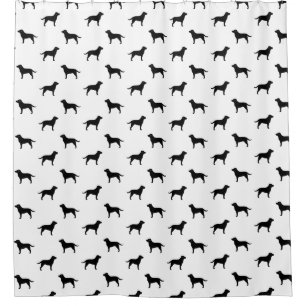 Rideaux De Douche Motif noir de silhouettes de labrador retriever