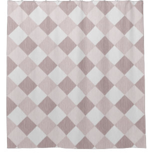 Rideaux De Douche Motif Oblique de géométrique beige et gris