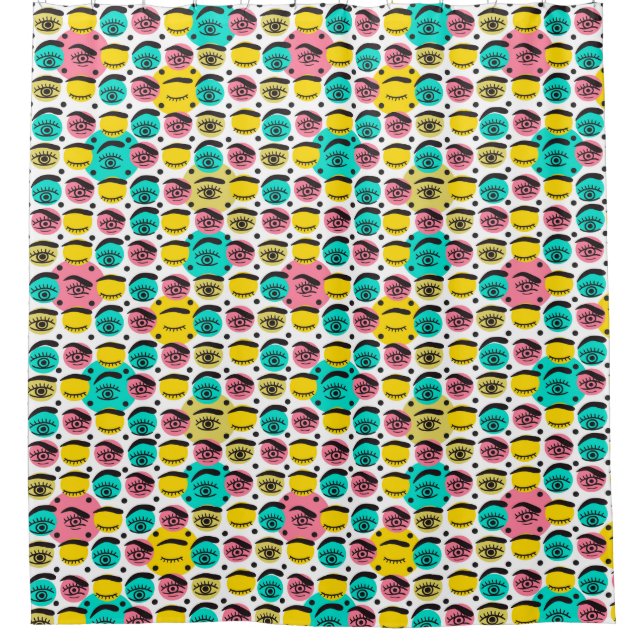 Rideaux De Douche Motif oeil (Devant)