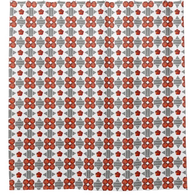 Rideaux De Douche Motif orange diamant (Devant)