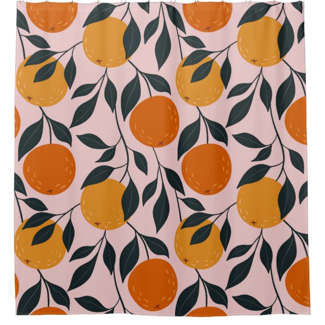 Rideaux De Douche Motif orange vibrant (Devant)