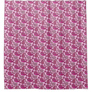 Rideaux De Douche Motif Paisley, nuances de lumière à rose profond